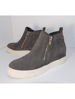 Steve Madden Womens Wedgie GRAY Wedge Boots Sneakers 9 Medium